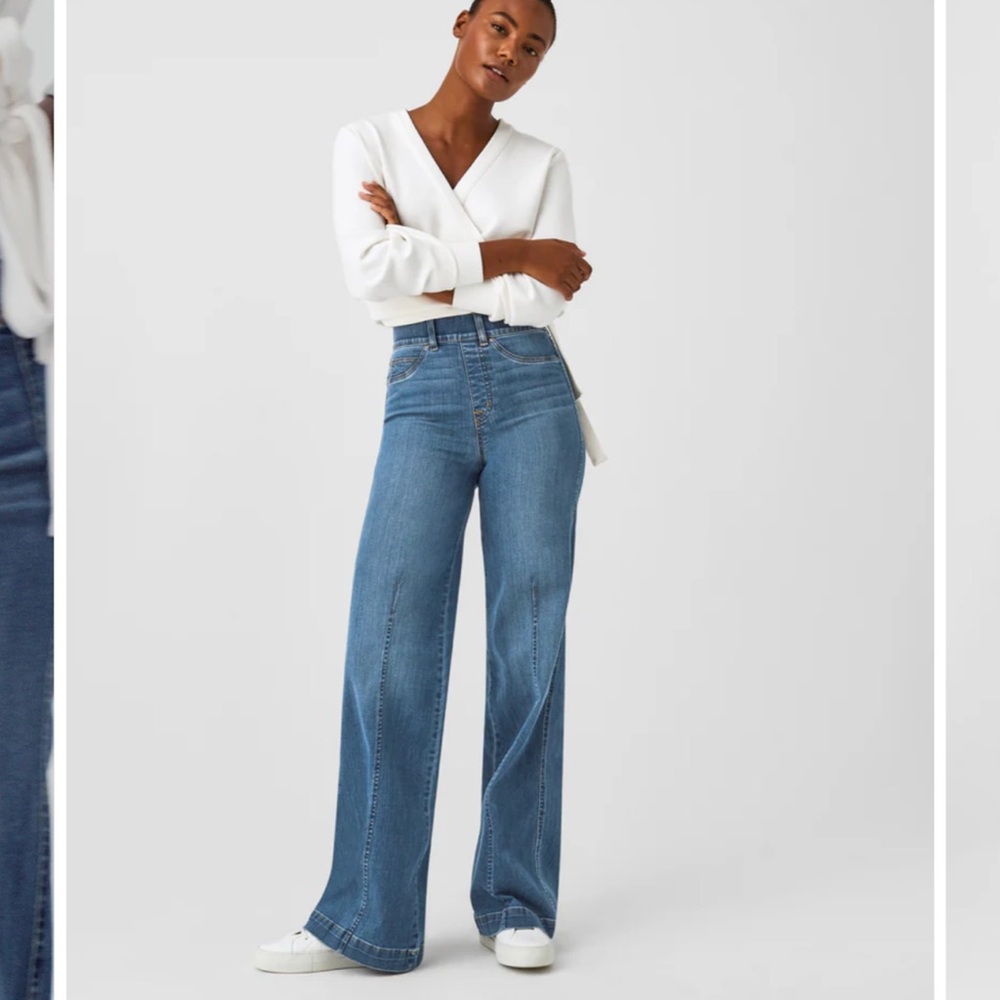 SPANX Seamed Front, Wide Leg Jeans